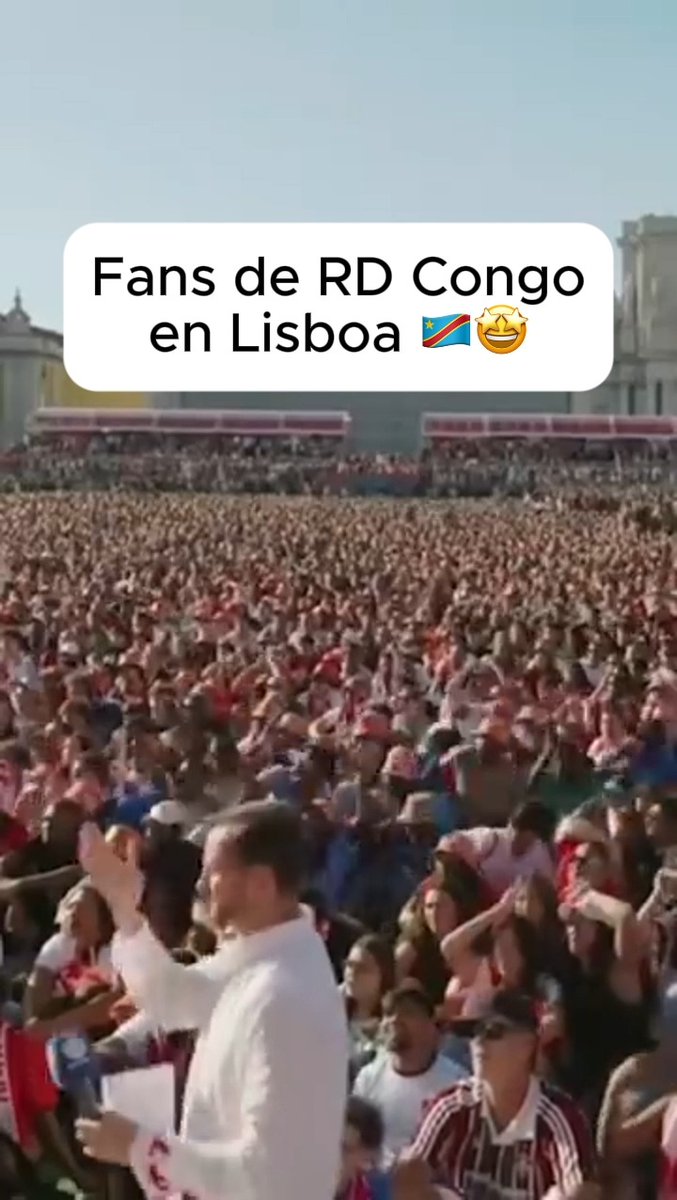 🇨🇩🇵🇹 | Un pequeño grupo de aficionados de la República Democrática del Congo celebró con euforia el empate 1-1 ante Portugal… ¡y lo hizo en pleno corazón de Lisboa!