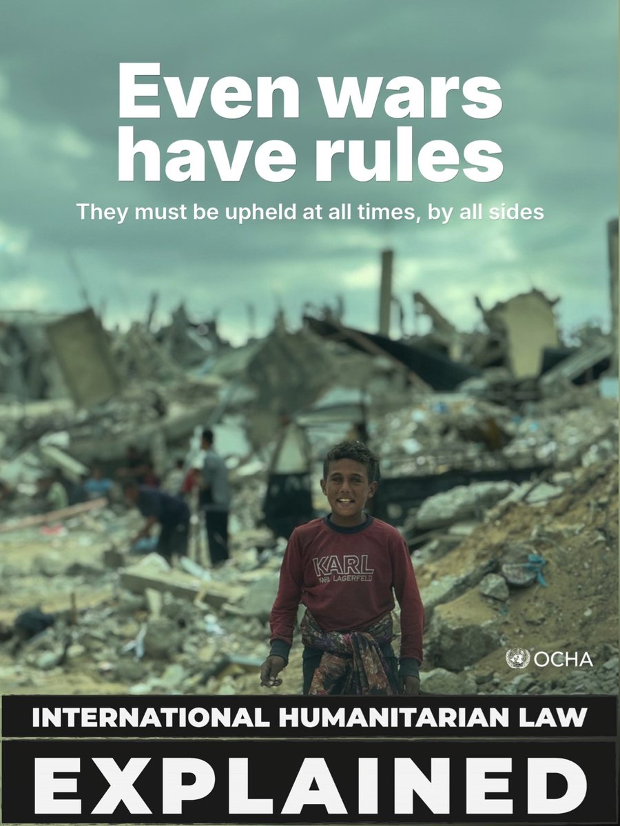 Wars have rules. International humanitarian law aims to limit suffering and preserve dignity in war. All parties to conflict must respect it. Learn more ⬇️