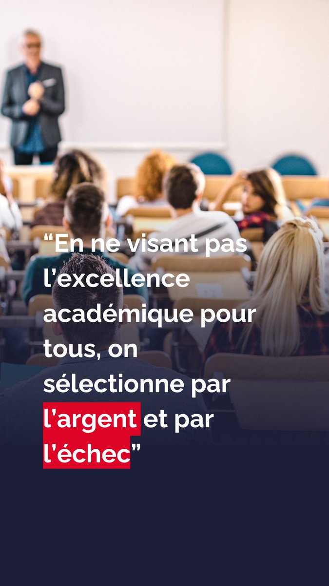 👩🎓 Excellence académique : "En ne visant pas l’excellence académique pour tous, on sélectionne par l’argent et par l’échec." 🎙️Auditionnée par la commission d'enquête sur les universités françaises et l’excellence académique (Pierre Ouzoulias / Laurence Garnier), Valérie Pécresse, Présidente de la région Région Île-de-France et ancienne ministre de l’enseignement supérieur, a dénoncé une "sélection par l’échec" dans les universités françaises.
