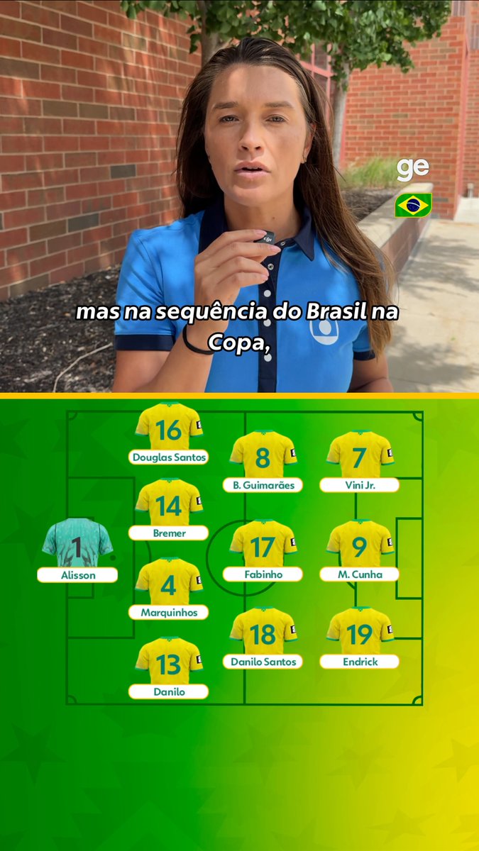 Mudanças em todos os setores! Ana Thaís Matos aponta qual seria a escalação ideal para Brasil x Haiti! Concorda com ela? #CopaNaGlobo #ge2026 #brasil #futebol
