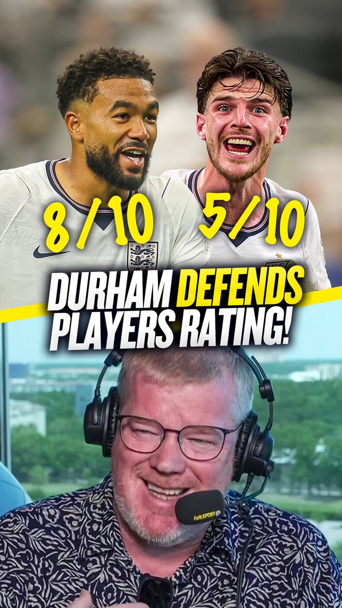 🤦♂️ "Rice looked scared to play the ball forward... got to do better!" 👏 "Reece James played two different roles and mastered both roles!" Adrian Durham defends giving Reece James 8/10 and Declan Rice 5/10 in his England vs Croatia player ratings! 👀