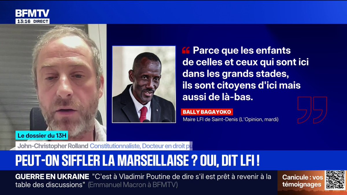Siffler la Marseillaise: "Sur le plan légal, c'est strictement interdit depuis 2003", affirme John-Christopher Rolland, constitutionnaliste