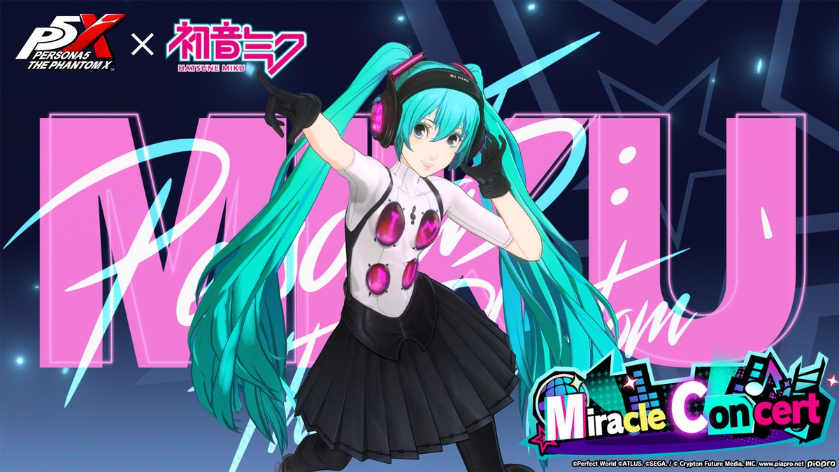 ✧ː─ Ver. 4.4 Update Trailer is Live! ─ː✧ Hatsune Miku is coming to P5X, starting June 25!✨️ Get ready to team up with Miku in this special crossover event! 🎶 #P5XEN #P5X1stAnni #HatsuneMiku #MikuxP5X