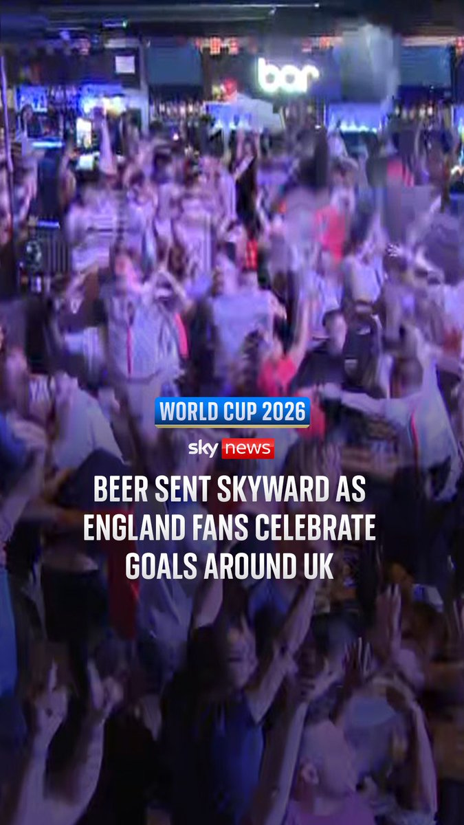 England fans in London, Buckinghamshire, Manchester, East Sussex and elsewhere go wild as the team defeat Croatia in their first World Cup 2026 game. ⚽ Live updates: