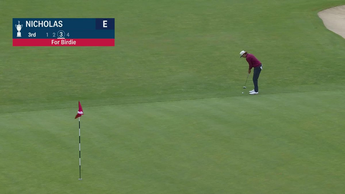 First birdie of the week belongs to New York's own. James Nicholas is T1 @USOpenGolf.