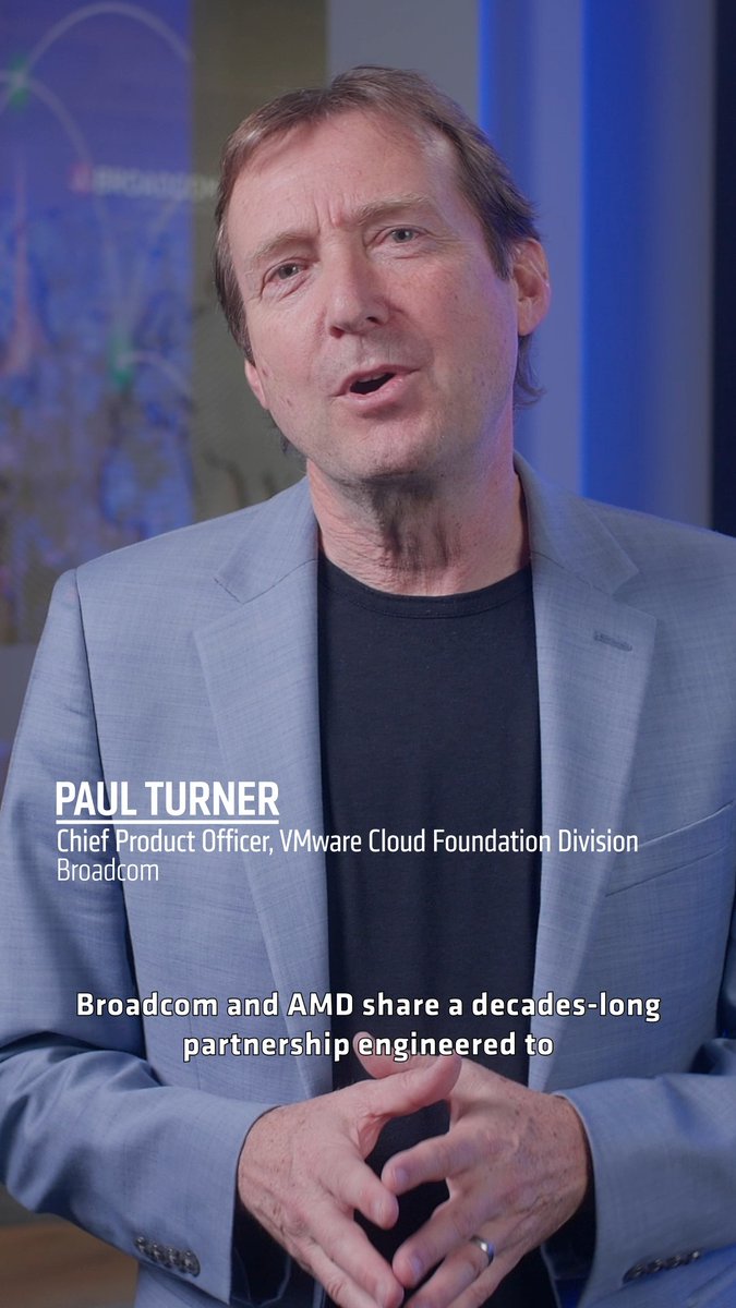 AI is reshaping the data center. Hear from Paul Turner, Chief Product Officer of the VMware Cloud Foundation Division at Broadcom, on how Broadcom and AMD are helping organizations build AI-ready infrastructure with VMware Cloud Foundation and AMD Instinct MI350P Series GPUs.