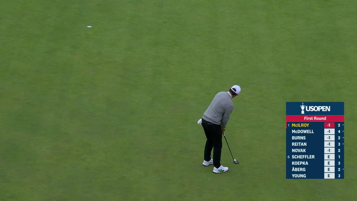 He's heating up! Two birdies in a row for our new leader Rory McIlroy.