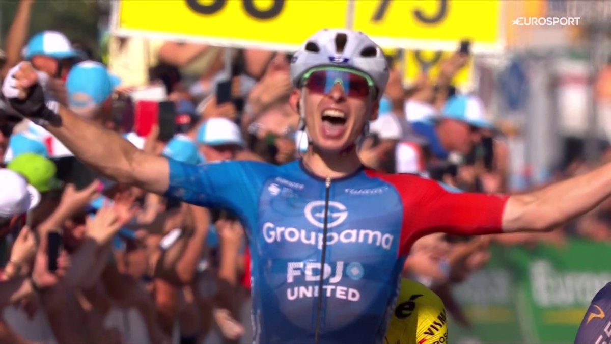 Para sentirse muy orgulloso 🔥 Romain Grégoire le gana la partida a Tadej Pogacar para conquistar la segunda etapa del Tour de Suiza #LaCasadelCiclismo
