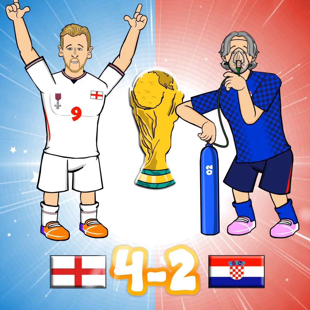 England 4-2 Croatia - the REAL highlights