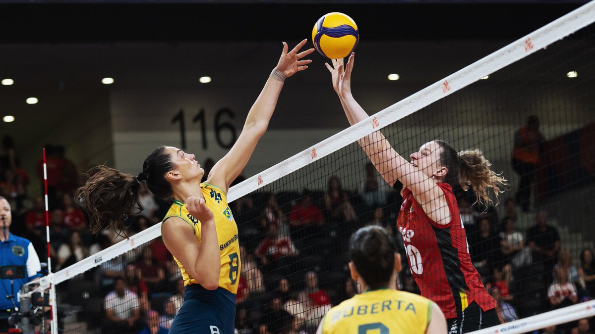 #VNL2026 🇧🇷: SURVIVED THE SCARE 🥵 The Brazilians were pushed to the limit by Belgium before claiming a hard-fought 3-2 victory in Ankara and extending their unbeaten start to 6-0. 🔥 Brazil remain perfect against Belgium in #VNL history, improving to 5 wins in 5 meetings, but this was by far the closest call, their first five-setter. 😮💨 📺 Catch the action on VBTV: 🏐 #BePartOfTheGame #Volleyball #Volei