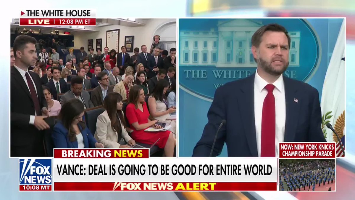 NEW: Vice President JD Vance pushes back against critics, including Republican lawmakers, bashing the administration's new Iran deal, telling them to "have a little bit of faith." "The idea that [President Trump] is going to strike a deal that's been bad for the American people, it's preposterous.” “He is the person who has had the courage to fundamentally transform our relationship with Iran... And if the Iranians don't comply, we still have every single tool and point of leverage that we have today."