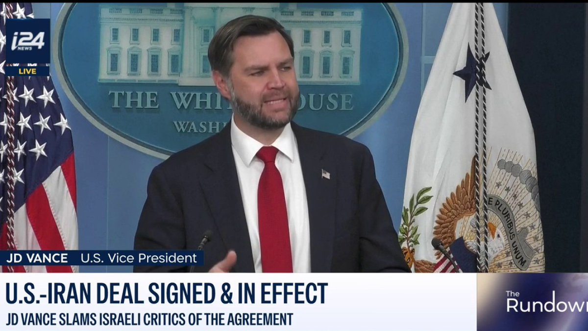 US Vice President JD Vance: 'Donald J. Trump is the only head of state in the entire world who is sympathetic to the nation of Israel at this time'