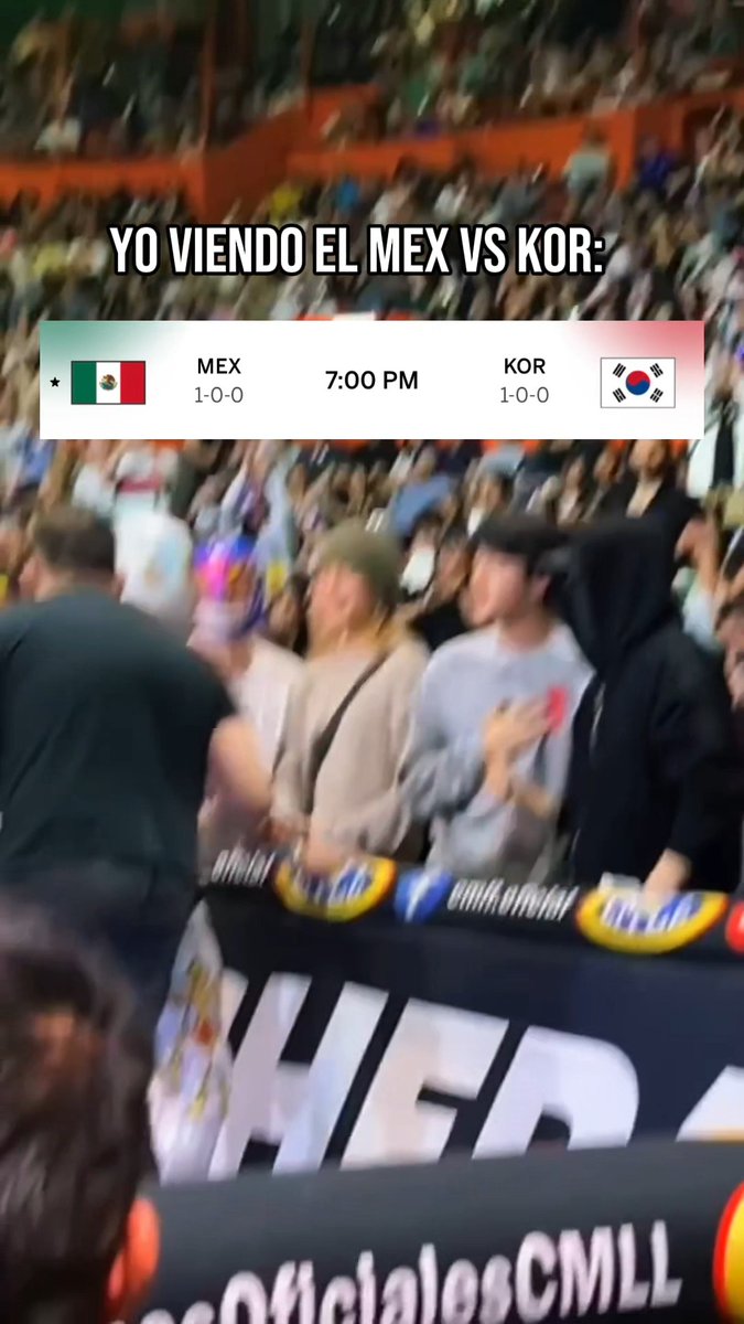 Ya me vi en el México 🇲🇽 vs 🇰🇷Corea del Sur. Sí, así como los BTS. 🤭