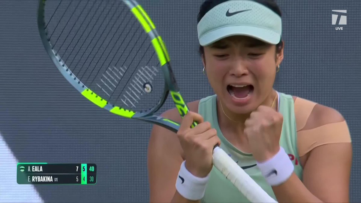 All emotions from Alex Eala 🙌 She roars her way into the Berlin quarterfinal with a straight sets win over Rybakina. #BO26