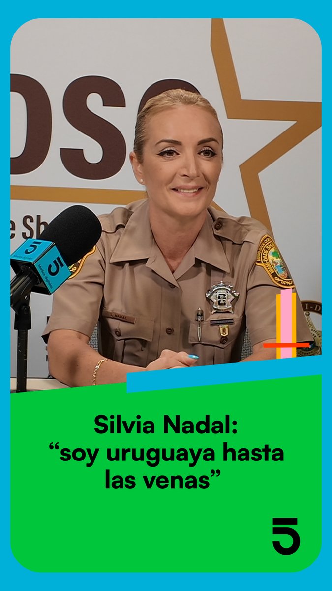 Conocemos a Silvia Nadal, sheriff uruguaya en Estados Unidos 🇺🇸. Nació en Treinta y Tres y hace 28 años que vive en Miami. Fue grabada por la FIFA cantando "Cielo de un solo color" de @ntvgoficialen en el Miami Stadium en la previa de Arabia Saudita - Uruguay.