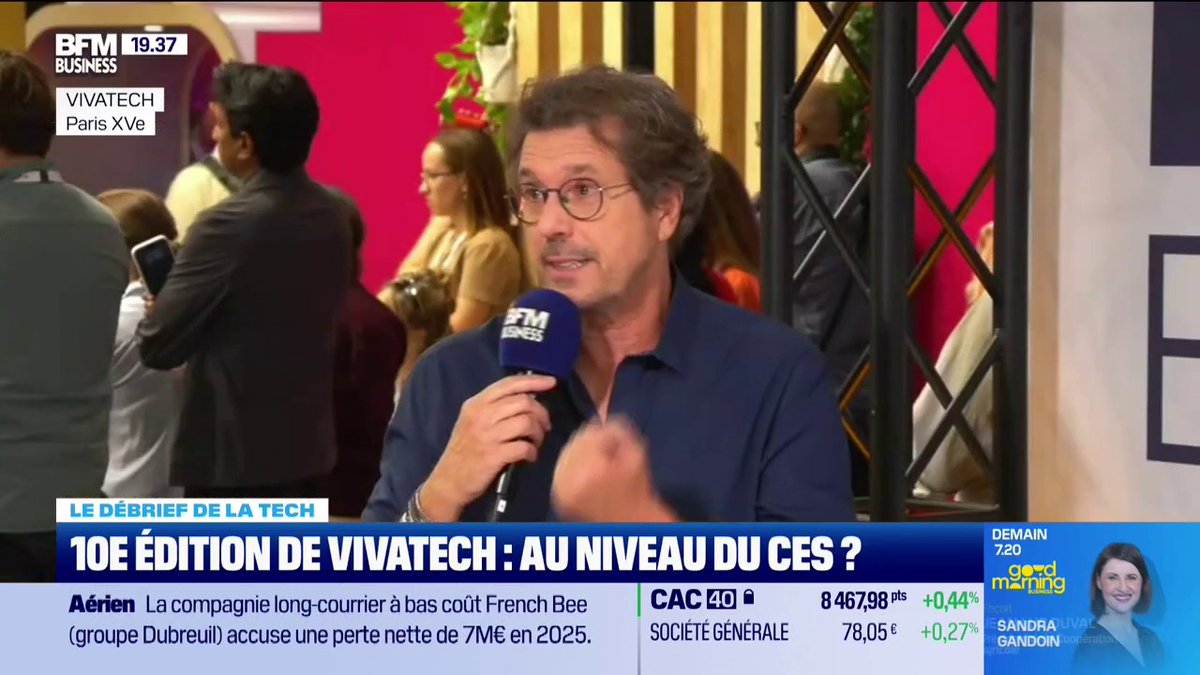 10e édition de VivaTech : au niveau du CES ? "Ça ressemble au CES, ils se battent sur les chiffres. C'est un salon de la maturité. Ce sont des choses sérieuses, des startups très sérieuses qui façonnent le business d'aujourd'hui" 💬Jerome Colombain | Monde Numérique 🎙️François Sorel