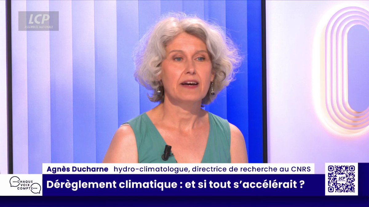 Climat: "On a entendu dire : « Mais qui aurait pu prévoir ? » Nous, on prévoit ce genre de situation depuis bien longtemps, une bonne trentaine d'années", se défend Agnès Ducharne, hydro-climatologue, directrice de recherche au CNRS
