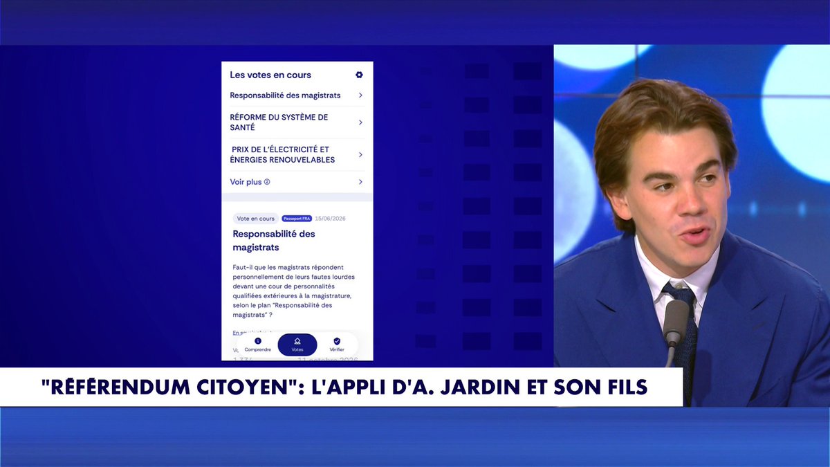 Alexandre Jardin et son fils Robinson présentent l'application «Référendum citoyen» dans #Facealinfo Toute l'info est à retrouver sur