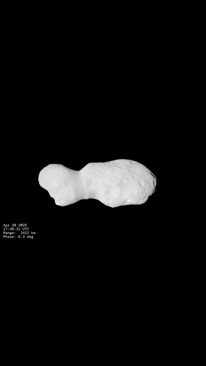 This asteroid is a little… quirky. Shaped like a five-mile-long peanut 🥜 Wobbles like a top 🌪️ Encountered water, but lost it 💦 Published today, NASA’s Lucy mission reveals close-up imagery and data from its flyby of oddball asteroid Donaldjohanson. More: