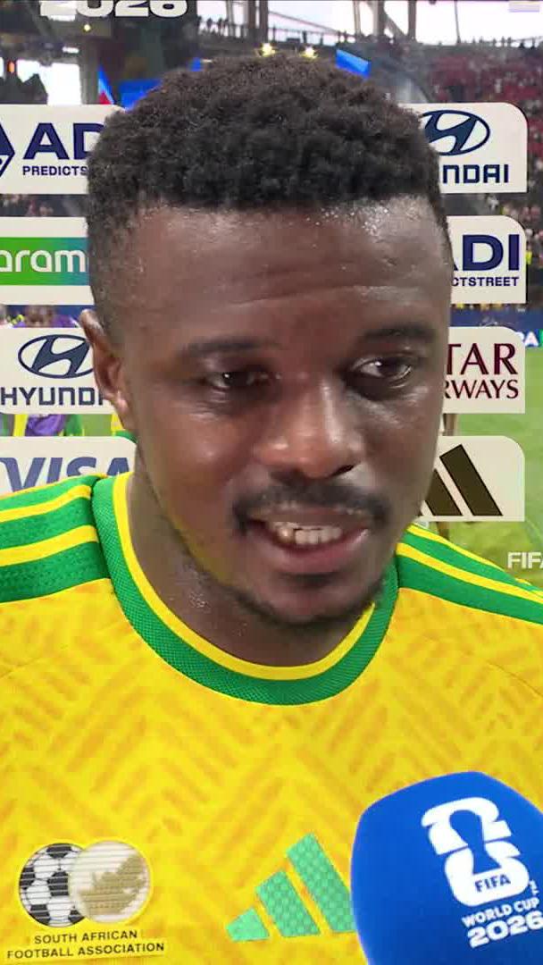 "Everyone back home is proud" 🇿🇦 Scoring in a #FIFAWorldCup is what Teboho Mokoena has dreamed of 🥹❤️ #DStvFIFAWorldCup2026 | #EverythingCanWait
