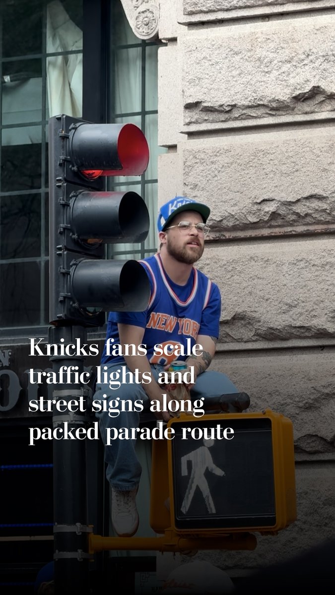 New Yorkers climbed elevated surfaces and found creative ways to watch the Knicks victory parade after NYPD blocked off entrances to lower Manhattan hours before the parade was scheduled to start, citing overcrowding and lack of available space.