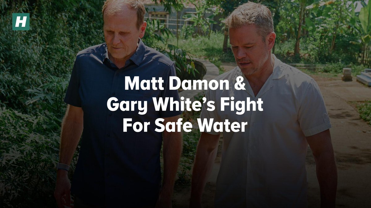 Matt Damon and Gary White, co-founders of spoke with HuffPost’s Ellen Lee about the global water crisis, their new initiative Get Blue and why Damon is even rapping to help spread the message.