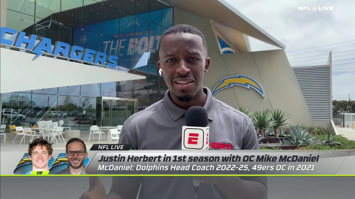 "[Mike] McDaniel is challenging [Justin] Herbert in ways that no other offensive coordinator has in his career." —Kris Rhim on Herbert changing his footwork this offseason ✍️
