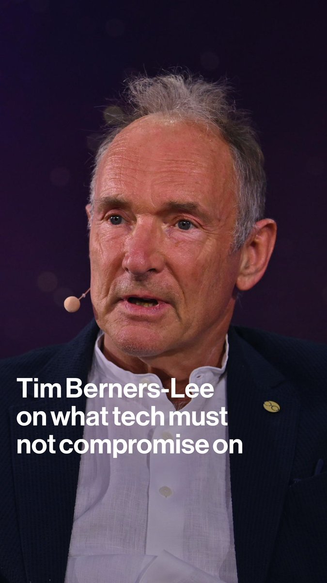 Tim Berners-Lee, the inventor of the World Wide Web, shares what tech firms should avoid compromising on when designing systems for artificial intelligence. Watch the full conversation with Francine Lacqua and @tommackenzietv at the VivaTech X Bloomberg Awards: