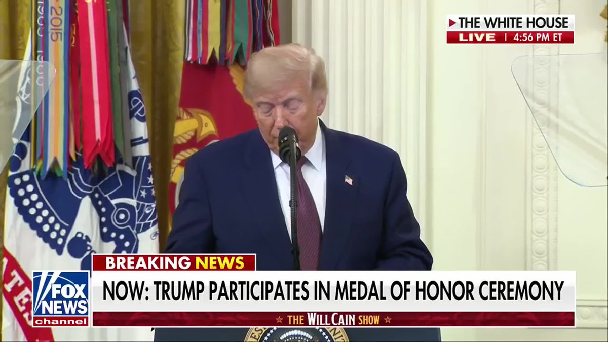 “The stock market just hit a new all-time high... 401(k)s just hit a new all-time high and oil is dropping like a rock.” President Trump highlighted some economic wins during a White House Medal of Honor ceremony, where he is honoring three distinguished combat veterans for their service and sacrifice. “Other than that, it’s another day in paradise,” Trump added.