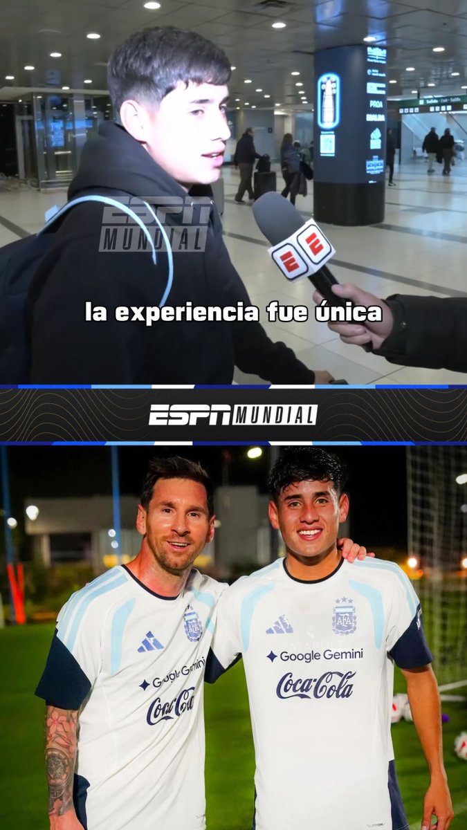 🗣️Tomás #Aranda ya está en la Argentina tras su experiencia en la Selección: "Fue una locura muy grande los 3 de #Messi, siempre APRENDIENDO DE ÉL y de todos mis compañeros".