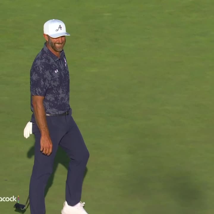 Bring it arooooound town! This putt from Dustin Johnson had a FULL-circle moment. 📺 U.S. Open Round 1 on Peacock &amp; NBCSN