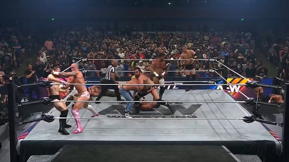 Teams were chosen and battle lines were drawn in our Dynamite Main Event where Maxwell Jacob Friedman™️ led The Invisible Hand Family against Mark Briscoe's hand-picked team before they fight in a Steel Cage at #ForbiddenDoor, Sunday 6/28! Watch the #AEWDynamite replay RIGHT NOW on @HBOMax!