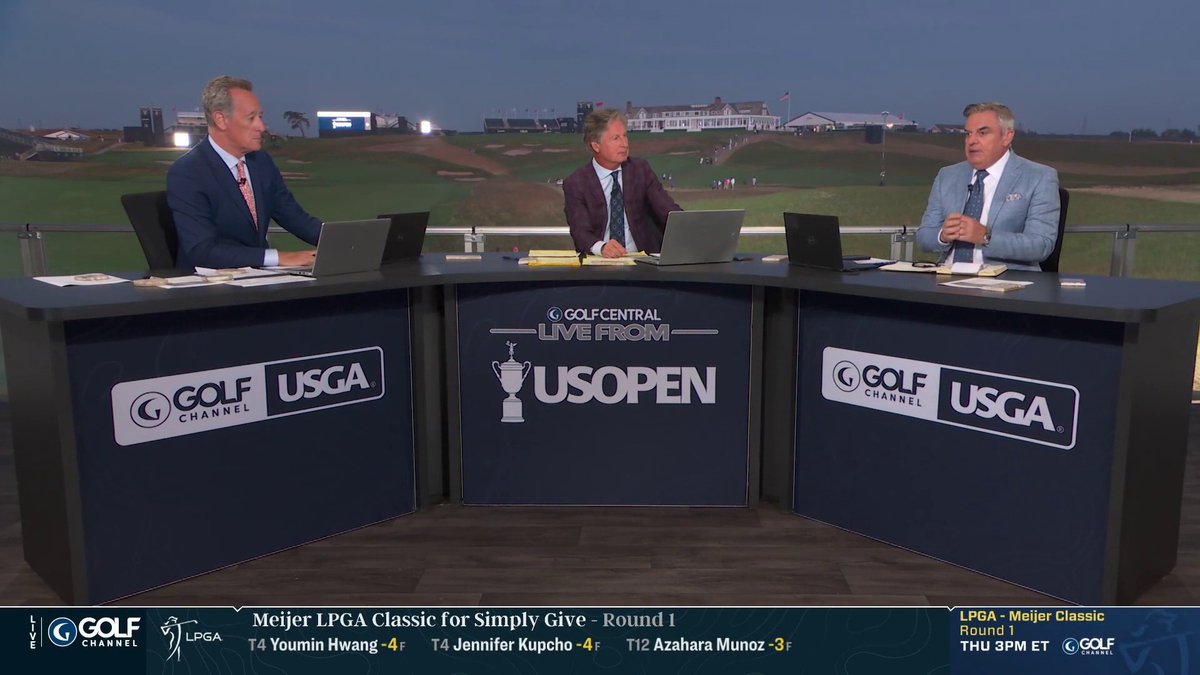 Wyndham Clark leads the U.S. Open by four at 6-under through his first 16 holes 🇺🇸👀 Paul McGinley and Brandel Chamblee explain how his aggressive style and sharp form fueled his strong start at Shinnecock