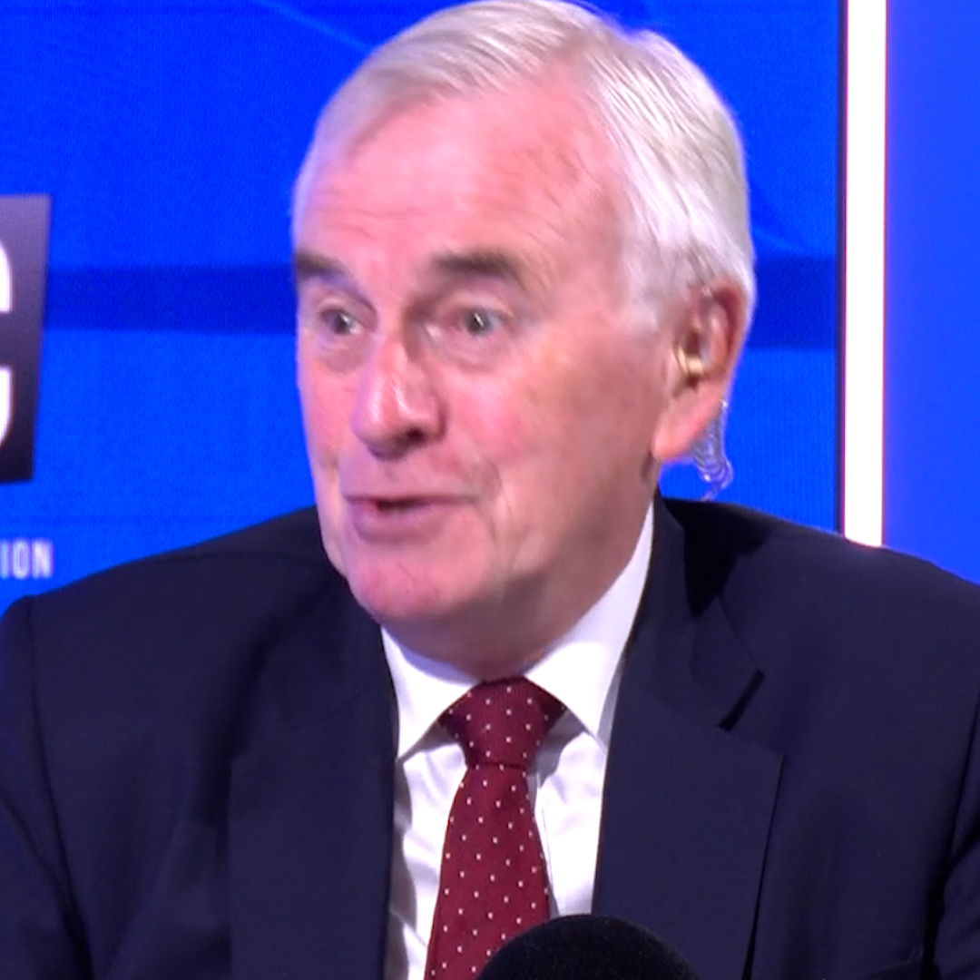 'You seem to be emotional in a different way this time...' Labour MP John McDonnell wells up as Andy Burnham wins the Makerfield by-election.