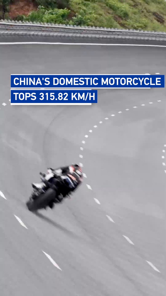 China's motorcycle industry has reached a new milestone. CFMOTO's liter-class superbike, the V4 SR-RR, recently achieved a top speed of 315.82 km/h during high-speed testing, setting a new record for a Chinese motorcycle brand.