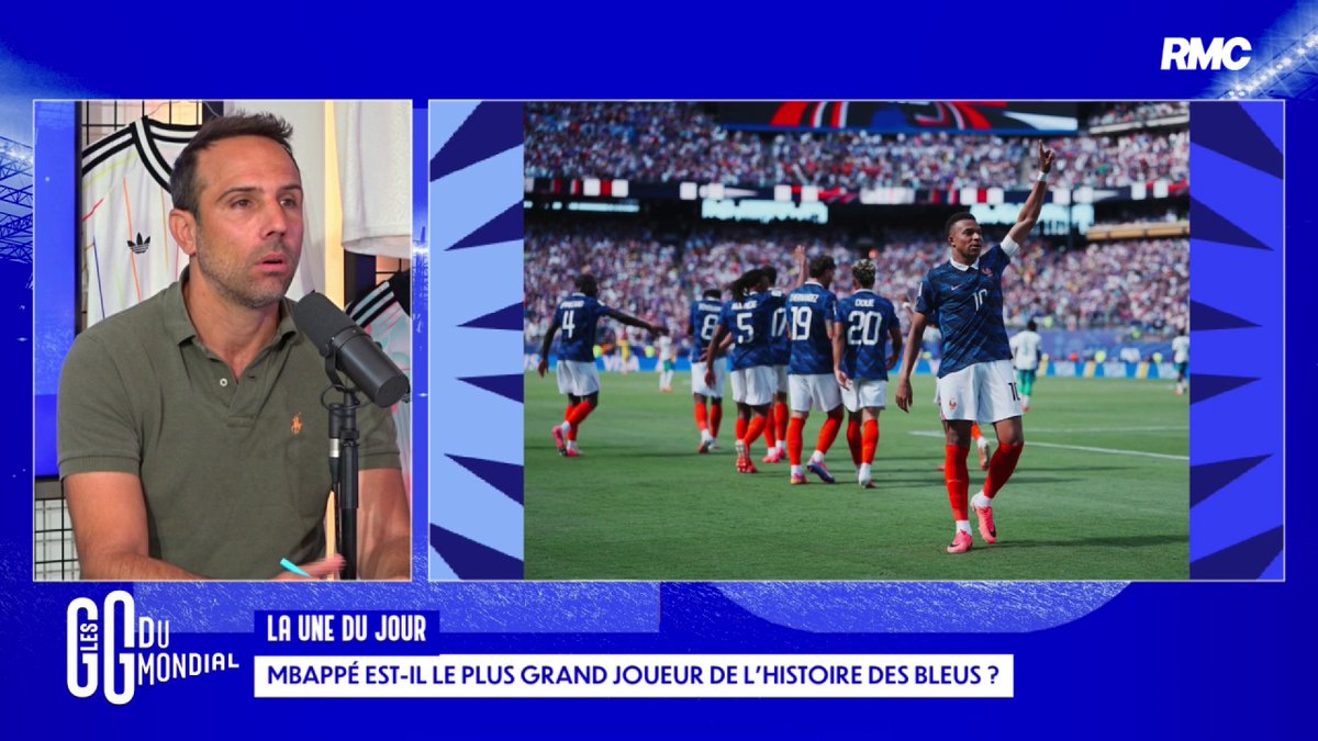 🇫🇷 Mbappé est-il le plus grand joueur de l'histoire des Bleus ? 🗣️ Thomas Desson : "Tu ne vas pas me le comparer à Zizou quand même ?" 💬 Sebastien Piocelle : "Pourquoi pas ?" #RMCLive