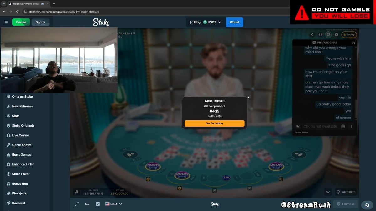 TRAIN GETS KICKED FROM THE BLACKJACK TABLE AFTER WINNING TOO MUCH MONEY🥶🥶🥶 Trainwreck 🔥