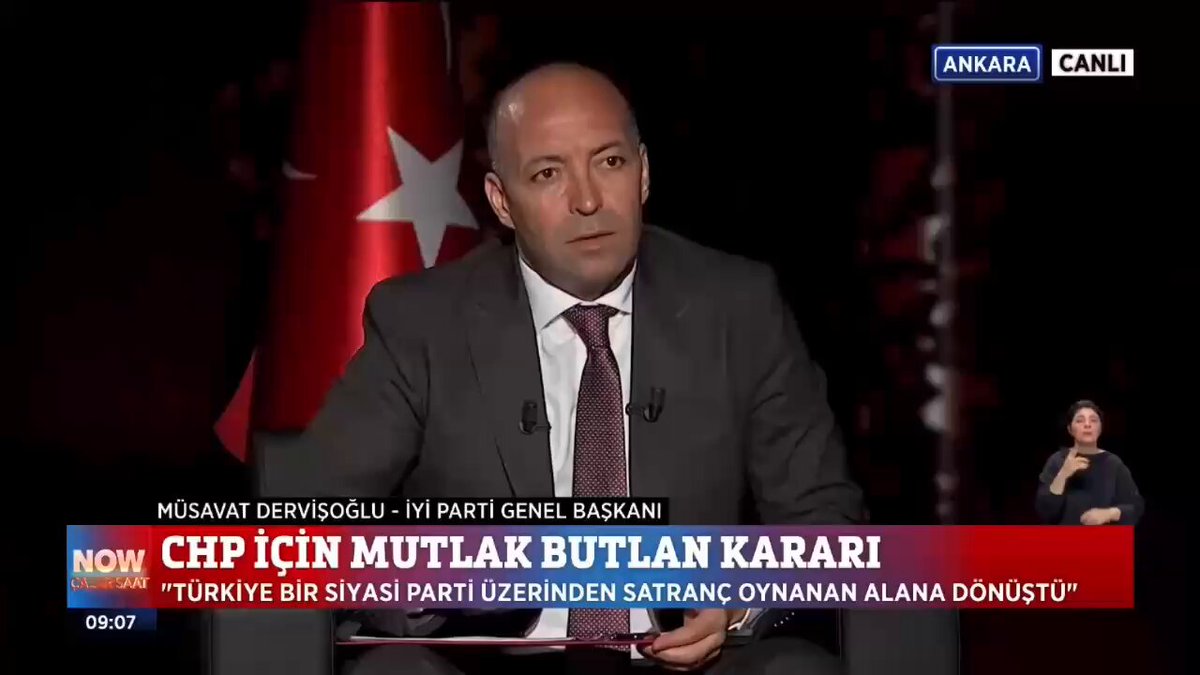 CHP için mutlak butlan kararı... İYİ Parti Genel Başkanı #MüsavatDervişoğlu: "Bu Cumhuriyet Halk Partisi'nin iç meselesi değildir"