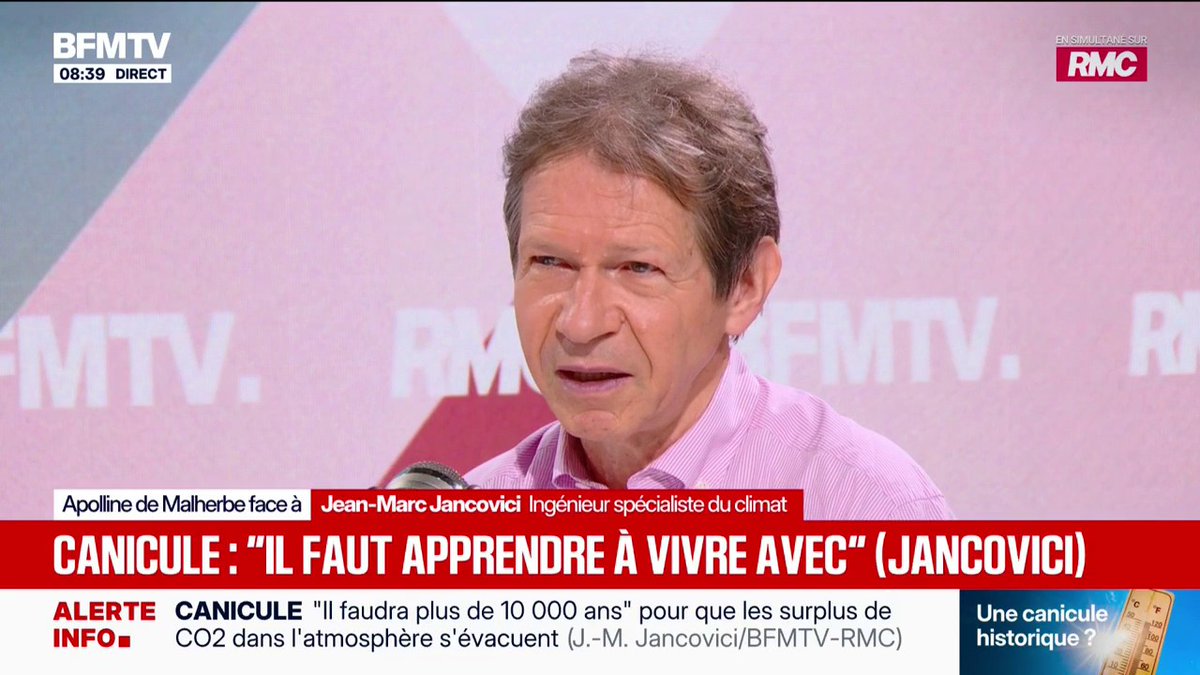 💬 "Il y a des problèmes avec les récoltes, la fissuration des bâtiments, la résistance des infrastructures" Jean-Marc Jancovici affirme que "le fait d'avoir chaud n'est pas la conséquence la plus dommageable"