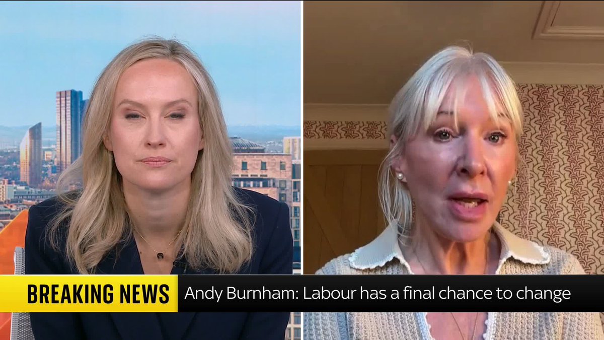 🗣️ Is Andy Burnham a bigger challenge for Reform than Keir Starmer? - Sophy Ridge Reform MP Nadine Dorries says, "Andy Burnham locally in Manchester is not Andy Burnham across the country"