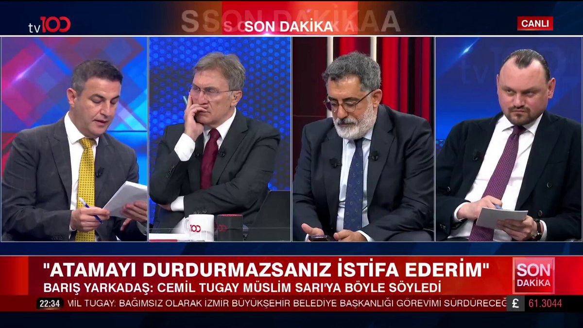 AKP kapıyı kapatmış! + Murat Kelkitlioğlu: "Cemil Tugay AK Parti'ye geçmek istedi mi?" – Murat Gezici: "Aylar öncesinden AK Parti ile temas ve diyalog kurmuş, geçmek istemiş. Bu dün ya da bugün olan bir şey değil. Ancak AK Parti kabul etmemiş."