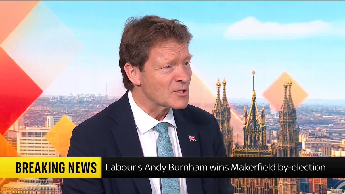 Deputy Reform UK leader Richard Tice says the people of Makerfield voted for Burnham to 'get Starmer out' 📺 Sky 501, Virgin 602, Freeview 233 and YouTube