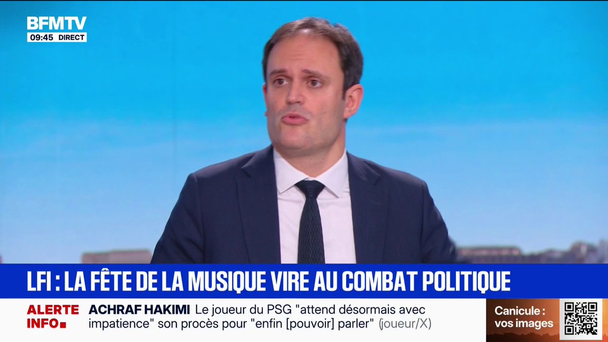 Concert de LFI pour la Fête de la musique interdit: "Je n'ai même pas demandé l'annulation", souligne Yonathan Arfi, président du CRIF