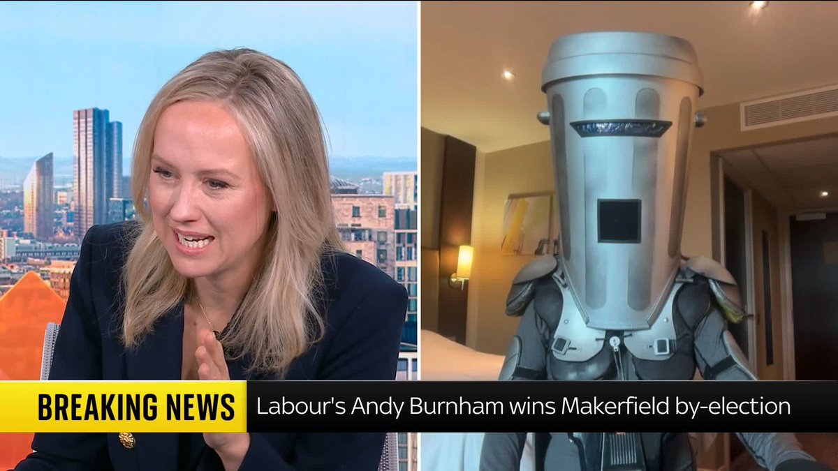 "You've taken the words right out of my bin" Leader of the Count Binface Party, Count Binface, comments on Andy Burnham's win in Makerfield last night 📺 Sky 501, Virgin 602, Freeview 233 and YouTube