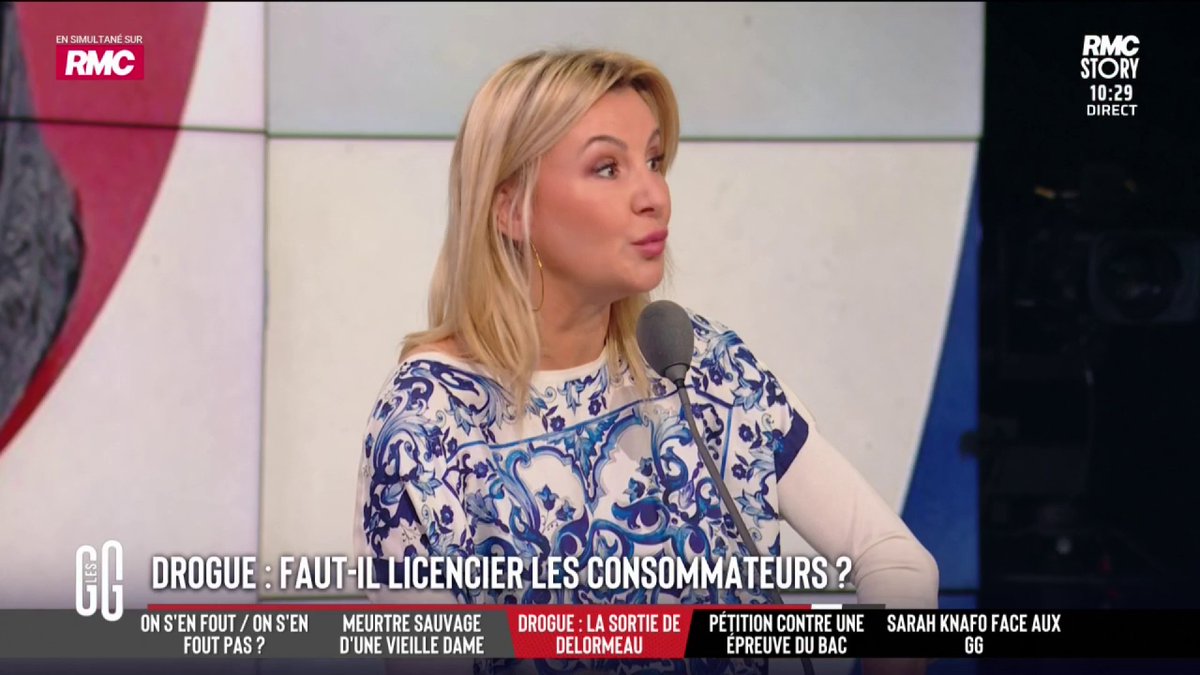 💊 Faut-il licencier les consommateurs de drogue, comme le suggère Matthieu Delormeau ? 🗣️ Sandrine Pégand : "Oui, il faut licencier les consommateurs. Tu aurais la peur de perdre ton emploi, donc la peur de perdre ton salaire, donc la peur de perdre ton toit." #GGRMC