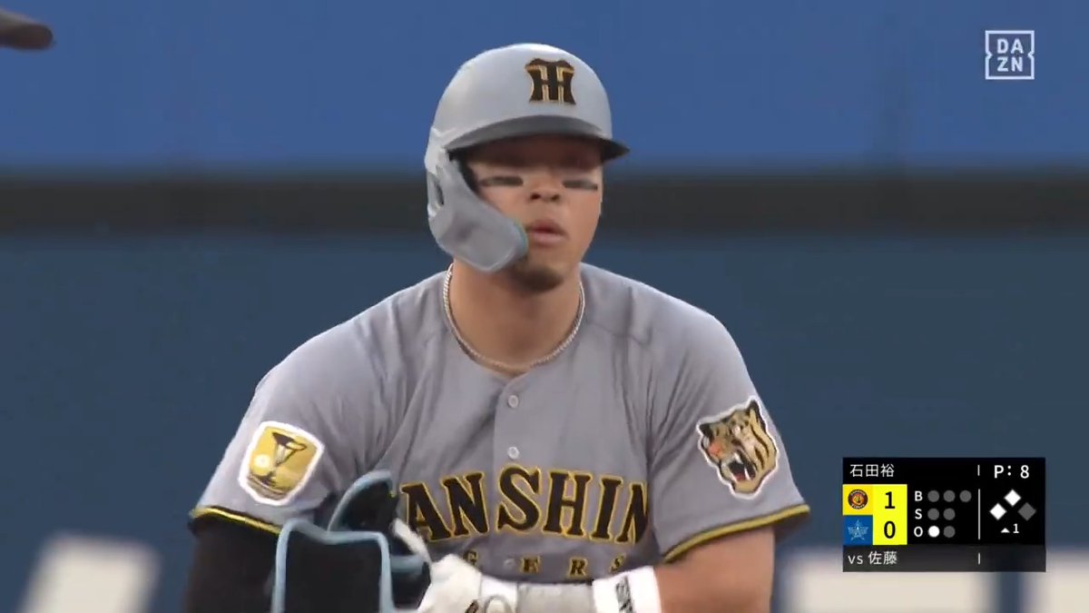 勢いは衰えない 第1打席からフェンス直撃打 佐藤輝明 先制タイムリー2ベース 本日のFRIDAY BASEBALL LIVE delivered by ロケットナウ 🆓DeNA×阪神（無料配信） #阪神タイガース #だったらDAZN #FRIDAYBASEBALLLIVE