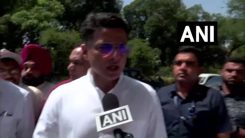 #WATCH | Delhi: Congress leader Sachin Pilot says, "We extend our heartiest birthday wishes to Rahul Gandhi. He has launched a campaign to raise awareness among people across the country... Recently, he addressed the issue in Kota and adopted a positive approach focusing on the youth so that in the times to come, we can make their future better, and Rahul Gandhi is moving forward with this very campaign... The world is watching his struggle..."