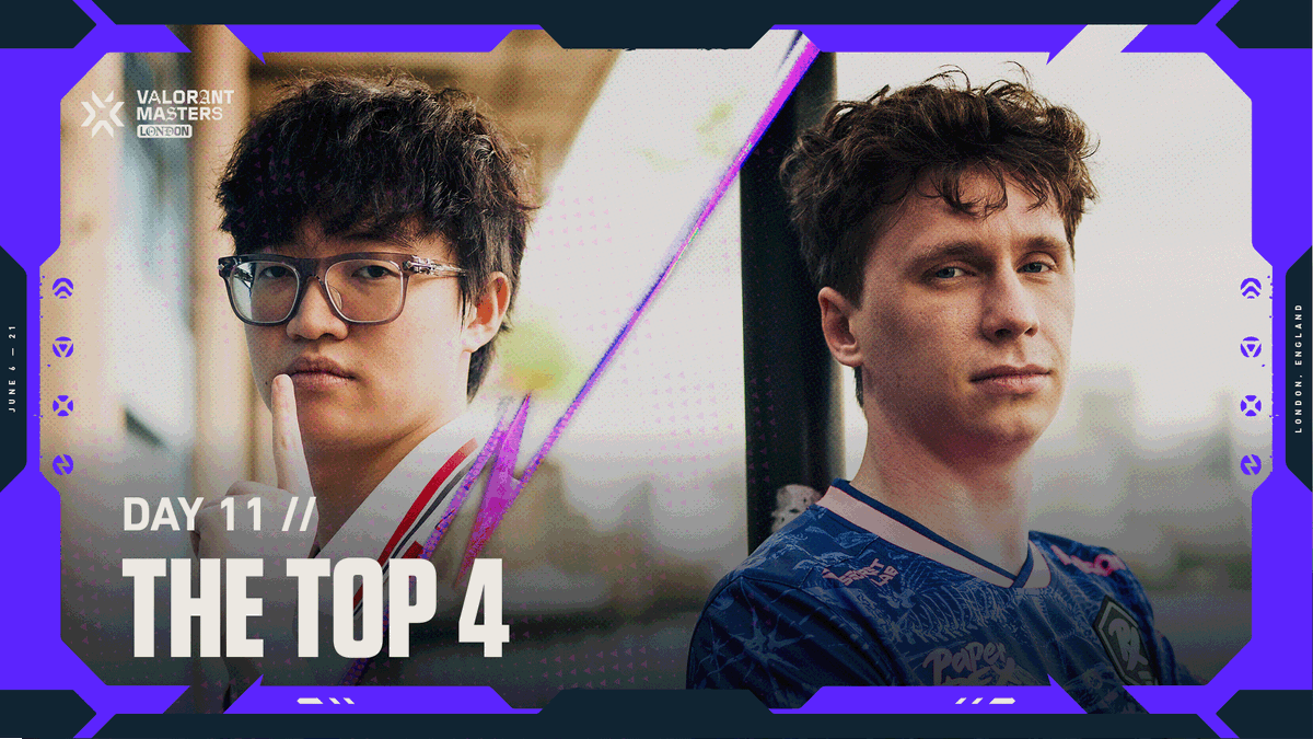 The Top 4. #VALORANTMasters Don’t miss any of the Day 11 action today at