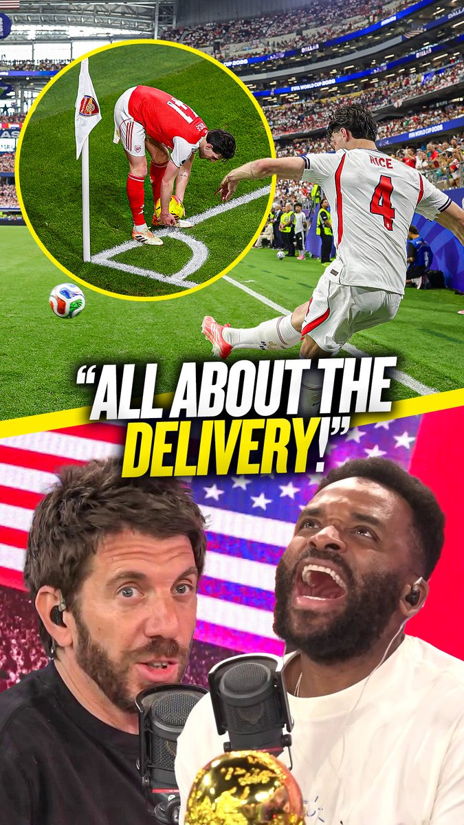 ✅ Darren: "You'd rather have a guy that puts a corner on your head!" 🤷♂️ Andy: "A corner is only as good as the finish... it's Harry Kane!" Goldstein and #AFC fan Bent clash over how important Declan Rice and his corners are to England's World Cup hopes! 🔥