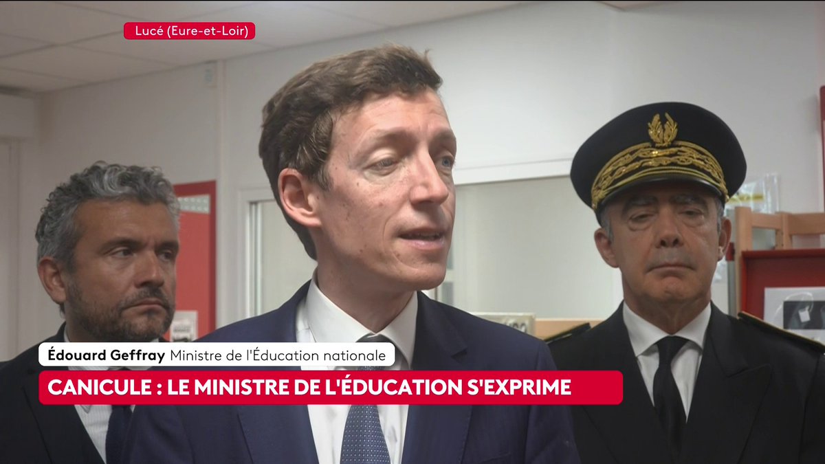 🔴🗣 Canicule : Les oraux du baccalauréat, qui devaient se tenir lundi après-midi ou mardi après-midi, "sont décalés de quelques jours, maximum une semaine", déclare Édouard Geffray, ministre de l'Éducation nationale. 4 000 candidats sont concernés. #canal16